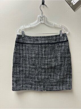 Reitmans Petite Women’s Black and White Tweed Skirt
